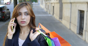 Gen Z shopper on smartphone