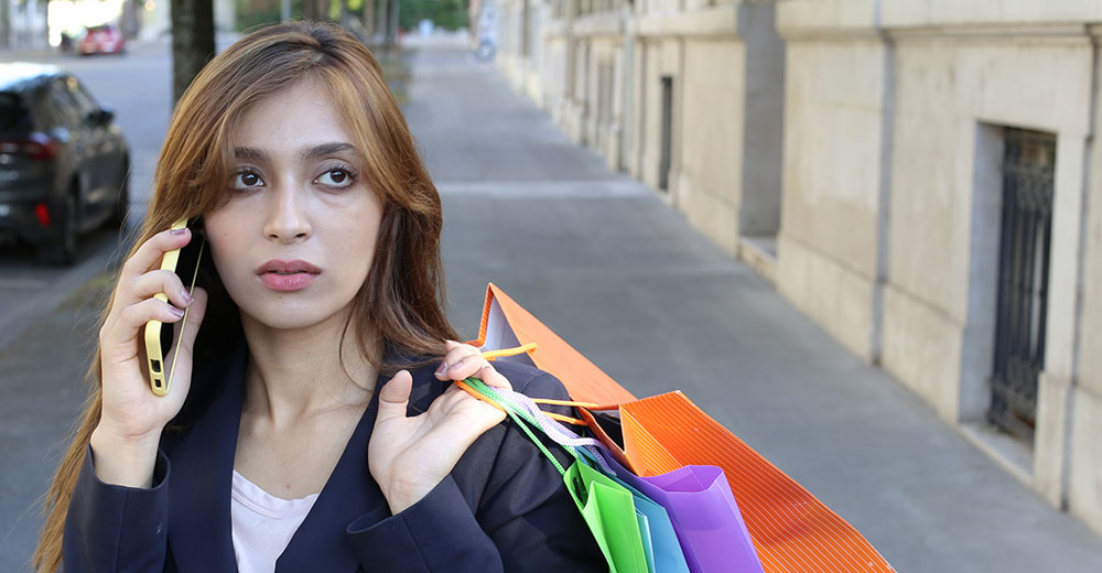 Gen Z shopper on smartphone