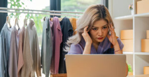 e-commerce retail merchant worried about sales